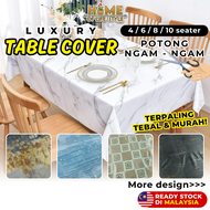 HOLS Luxury Table Cover Table Cloth Alas Meja Tebal Lapik Meja PVC Table Mat Kain Lapik Meja Makan