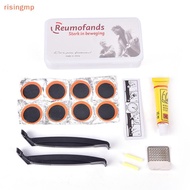 [risingmp] Bike Tyre Tube Puncture Repair Tool Kit with box Cycle Lever Adhesive