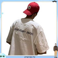 100%Original Calvin Klein Baju-T lelaki classic large print letter Baju-T wanita embroidered armband
