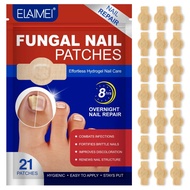 ELAIMEI - (21片裝) 夜間灰甲貼 指甲修復矯正 嵌甲 護甲 腳指甲護理貼  TT0303