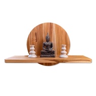 หิ้งพระติดผนัง หิ้งพระไม้สักทอง Buddha shelf หิ้งพระวงกลม หิ้งพระสไตล์โมเดิร์น หิ้งพระมินิมอล
