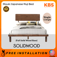 (FREE Installation+Shipping) KBS Miyuki Tatami Bed / Full Solid Base / Muji Style Furniture / Katil