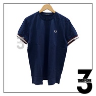 Fred Perry Abstract Cuff Tee Navy Original Fred Perry T-Shirt/ Original