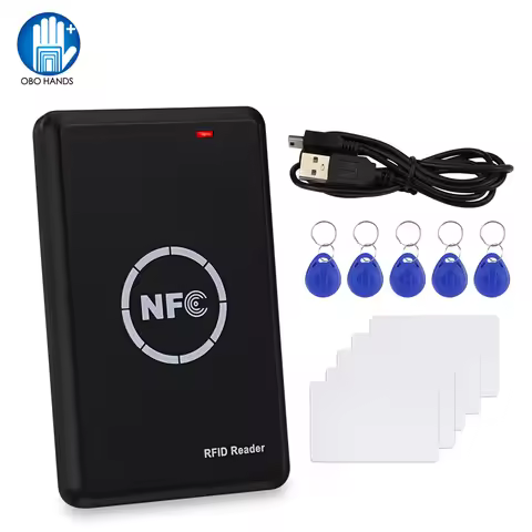 NFC Smart Card Reader Writer RFID Copier / Duplicator 125KHz 13.56MHz USB Programmer Key fobs Card I