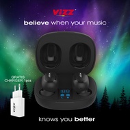 Jm Vizz Earphones V40 Bluetooth 5.0 Tws Headset Digital Led Indicator