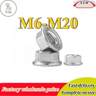 DC 304 Stainless Steel Fine Thread Flange Nut M6/M8/M10/M12/M14/M16/M20 (DM)