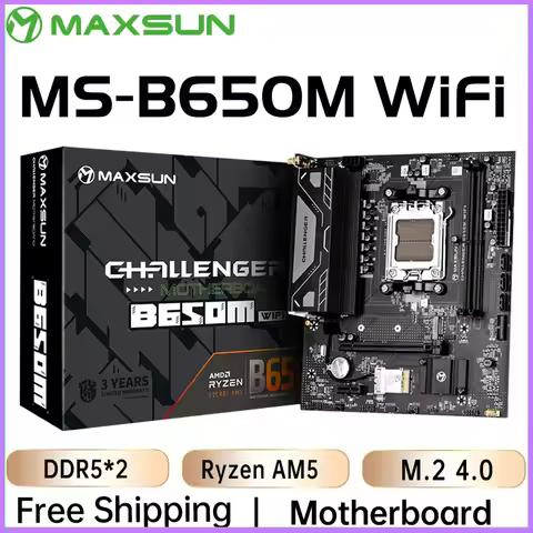 MAXSUN New B650M WiFi Computer components Game motherboard DDR5 M.2 support AMD CPU AM5 7500F/7900X/