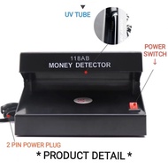 Electric Counterfeit Money Detector Machine/ Bank Note Detector / UV Money Detector / Pengesan Wang 