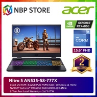 Acer Nitro 5 AN515-58-777X 15.6" FHD 165Hz Gaming Laptop ( I7-12650H, 16GB, 512GB SSD, RTX4050 6GB, 