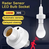AC85-265V Radar Sensor E27 Socket Smart Light Bulbs Adapter Lamp Holder Base Kitchen Bedroom Light S