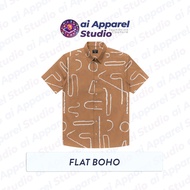 KEMEJA Premium Short Sleeve Adult Shirt - Ai Apparel Studio x HMSTR - Flat Boho
