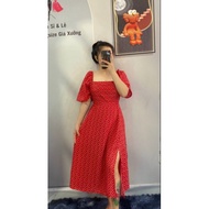 DRESS MERAH | RED DRESS | DRESS SEXY | DRESS FLORAL PLAIN | DRESS BELAH TEPI | DRESS MURAH VIRAL | DRESS VIETNAM