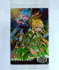 莉法 詩乃 絕版 小說17期封面畫 餅卡 1張 刀劍神域 SAO 10週年  全新未開封