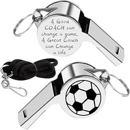 KEYCHIN Soccer Coach Whistle A Good Coach Can Change A Game A Great Coach Can Change A Life Whistle with Lanyard Thank You Gift for Coaches Referees Officials