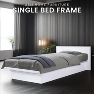 Wooden Single Bed Frame with Headboard Katil Double Kayu Queen Size Katil Double Katil Single Perabo