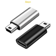 Amon USB Type C Extension Adapter USB C Female to Mini USB Male Converter Extended Data Sync Connect