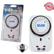 Sum 24 Hours Analog Programmer Timer 3pin Plug In Timer
