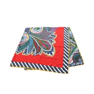 HERMES Carre 140 Le Jardin de la Maharani 圍巾披肩真絲羊絨紅色二手