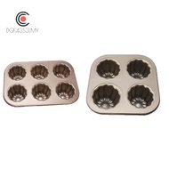 Canele Mold Cake Pan, Non-Stick Canele Baking Pan for Oven Carbon Steel Caneles Mold Bakeware Tool