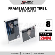 Acrylic Photocard Magnet Frame | Minimalist Korean Photo Frame Size 2R 3R 4R 5R