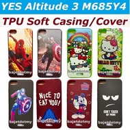 YES Altitude 3 case casing M685 soft cover screen protector glass tint cikgu sarung plastik B40