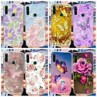For Huawei Y6p 2020 Case Fashion Butterfly Transparent Soft Silicone Back Cover For Huawei Y6p MED-L