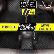 PERODUA MYVI 2005 2006 2007 2008 09 09 10 11 Premium 6D PU Leather Car Carpet Full Side Protection C