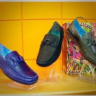 Macanna 麥坎納 巴賽隆納系列 黃牛皮壓紋氣墊鞋 懶人鞋 皮鞋