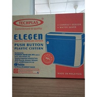 TECHPLAS Elegen PCP-1102 Cistern Push Button Single Flush Plastic Flush Water Pump Pam Air Tandas