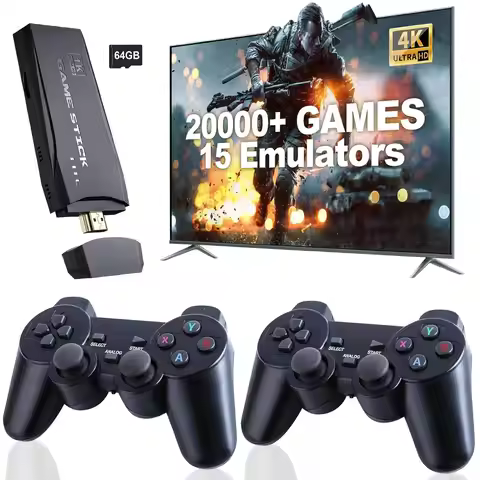 Wireless Retro Gaming Console, Retro Gamepad, Built-in 23 Emulators, Over 20,000 Games, 4K HDMI Outp