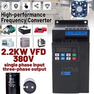5.5kw Frequency inverter VFD/VSD 380v 2.2kw single phase to 3 phase Motor Speed Controller Frequency