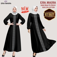 Jubah Muslimah | Jubah Arab | Jubah Moden | Jubah Abaya Plain | Jubah Plain Sulam Lines - ERA URWA