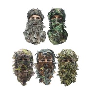 【Shop with Confidence】 Outdoor Hunting Men 3d Camouflage Balaclava Hat Full Face Hood Cap Full Face Cover Headwear Bandana Neck Gaiter Hat