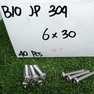 Jp STAINLEES STEEL BOLT / SS304 SCREWDRIVER BOLT M6X30 P1.00