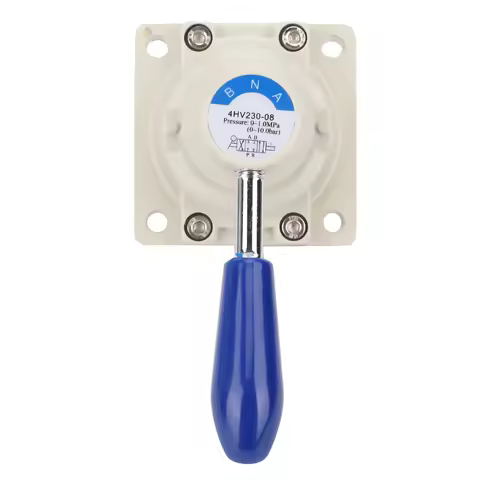 4HV230-08 Air Valve 4 Way 3 Positions Hand Lever Direct Action 1/4in PT Pneumatic Valve Hand Lever V