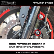 Drake Titanium Bolt Bracket Front Caliper Bracket Aprilia SR GT 200 Grade 5 Original