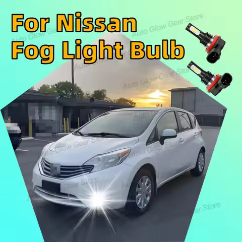 2x LED Fog Light Bulbs For Nissan Note Versa 2007-2019 Navara NV200 X-Trail T30 T31 Cube DRL Lamp H8