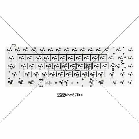 Hotswap RGB PCB compatible with kbd67lite Keyboard VIA support 6.25u/7u ANSI