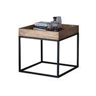 Simple American Style Iron Art Solid Wood Coffee Table Sofa Side Table Mini Creative Living Room Cor