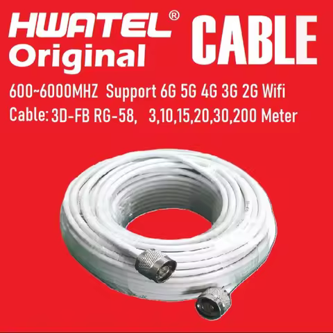 HWATEL Original 3D-FB RG58 LMR200 50ohms Coaxial Cable For 2g 3G 4G 5G 6G Wifi Feeder for Cellular B