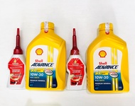 Paket DUA OLI Shell Advance AX5 Matic800 mL 10W-30 + DUA Oli Gir GARDAN Scooter 120 mL NMAX PCX BEAT