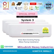 81Aircon【Mitsubishi Heavy Industry】R32 SCM Series System 3 ( 5 ticks )