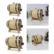 [szxflie3xh] Whiskey Barrel Dispenser 1L/1.5L/3L, Durable Oak Aging Barrel with Stand