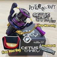 Devil Craft Cetus Trinity UL Spinning Reels (Devil Craft) Screw In Handle Power Handle