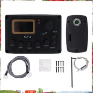 4 Band EQ Equalizer -3 Acoustic Guitar  EQ Preamp with Digital Tuner Guitar Pickup