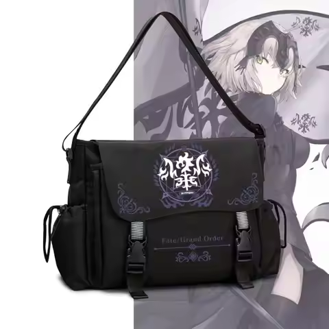 Anime Fate/Zero Saber Alter Curse Seal Cosplay Nylon Cloth Cartoon Bag Campus Student Messenger Bag 