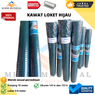 Kawat Loket Hijau PVC 1/2 1/4 Inch Kawat Ram Ayakan Pasir Kandang