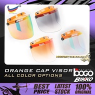 BIKKO/BOGO VISOR BG/BK/BKK/BKC-05 CLEAR/CRYSTAL/2-TONE SMOKE ORANGE CAP FOR MS88,MHR,SGV