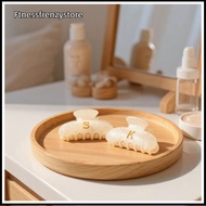 [FF] New Creative Design 8.6CM Cream-Coloured Letter Hair Clip Simple Acrylic Shark Clip Hair Access
