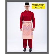 JAKEL Baju Melayu Avante by Nabil Ahmad Valentino Red 50 (Package Sampin &amp; Butang)